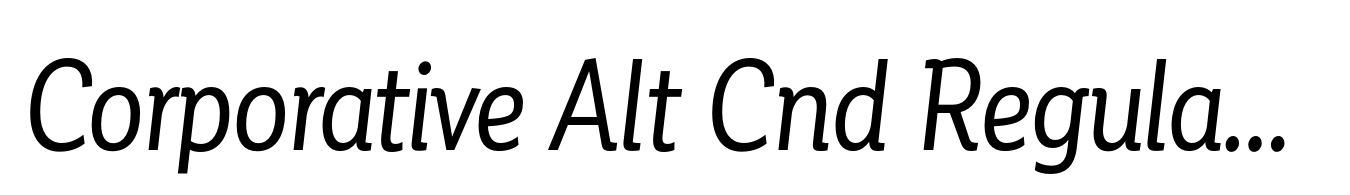 Corporative Alt Cnd Regular Italic